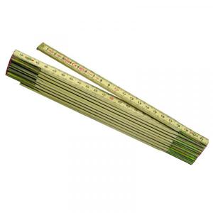 METRICA - 23120 2 mètres-Bois-Blanc/Jaune Couleur-Rouge Décimales-EAN 8001066231201 MÈTRES PLIANTS - Product Image 1