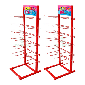 Custom Retail Store Metal Floor <strong>Wire</strong> <strong>Hook</strong> <strong>Display</strong> <strong>Hook</strong> <strong>Rack</strong> for Hanging Candy <strong>Display</strong> Stand - Product Image 1