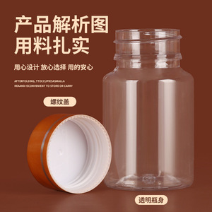 ขวดพลาสติกใส 50 มล. 100 มล. PET ฝาเกลียว ทรงกระบอก บรรจุภัณฑ์เครื่องสำอาง ใช้ทั่วไป - Product Image 1