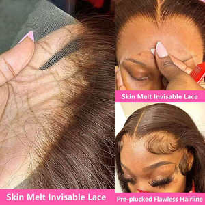 วิกผมมนุษย์แบบไม่ใช้กาววิกผม100% ผมจริงบ๊อบแบบตรง HD - Product Image 3