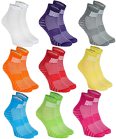 Chaussettes courtes de sport en nylon pour la course et l'entraînement, avec soutien de la voûte plantaire en mesh et compression, idéales pour la gym et le fitness