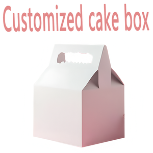 Cajas de pastel Rosa degradado personalizadas, diseñadas como regalos para clientes, colegas y amigos y Brother, cajas de pastel Rosa degradado usadas - Product Image 2