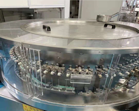 Machine à laver rotative en acier inoxydable pour bouteilles en verre à petite dose, équipement de nettoyage industriel automatique pour laboratoire