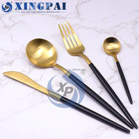 XINGPAI hôtel cinq étoiles couverts en acier inoxydable couverts de luxe doré Dessert couteau fourchette cuillère ensemble pour Buffet restauration