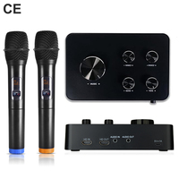 Récepteur de mixage karaoké TV HD double système de microphone sans fil UHF Source de son lecteur DVD PC via amplificateur barre de son Outport