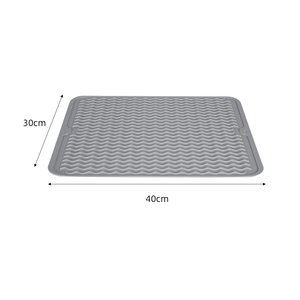 Tapis de séchage de vaisselle en silicone avec logo personnalisé, pliable, pour animaux de compagnie, avec rebord surélevé, pour machine à café et cuisine - Product Image 6