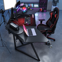 Bureau d'ordinateur pliable et extensible en métal en forme de L, moderne et de haute qualité, vente en gros Dechuan