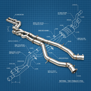 Tubo di <span class=keywords><strong>Scarico</strong></span> Centrale OEM da 2.5/2.75 Pollici con Tubo a Z a Lunghezza Uguale per BMW M3/M4 F80/F82/F83 S55 3.0T 2015-2017 in Acciaio Inox SS304 - Product Image 2