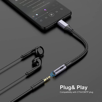 2023 gran oferta 10cm negro HiFI CX31993 tipo C a 3,5mm adaptador de conector de auriculares para Samsung Galaxy S21 S20 Ultra