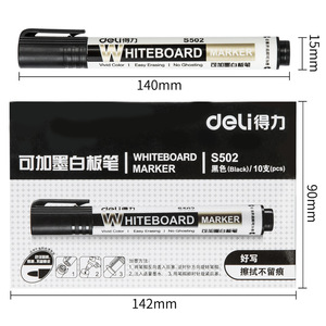 Deli Whiteboard Marker S502 2.0mm Erasable Water Based Office School Use - Product Image 3