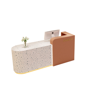 Modern Art Fiberglass Reception Desk Luxury Front Desk Oem Odm for Hotel Interior Decor - Product Image 6