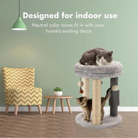 Dropshipping d'usine designer petit arbre à chat maison cadre d'escalade intérieur gris peluche chat griffoir lit pour petits chats