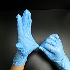 Gants jetables en nitrile de qualité alimentaire, imperméables et résistants à l'huile, antidérapants, bleus, design haute performance pour les soins des animaux et la cuisine - Product Image 4