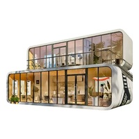 Villa modulaire préfabriquée en forme de cabane à deux étages pour l'hébergement en station balnéaire et les investissements touristiques
