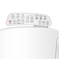 WC intelligent monobloc avec commande latérale, siège allongé en plastique, chauffage avancé du siège, étanche et autonettoyant