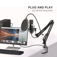 Maono-Kit de Microphone professionnel à condensateur, USB, avec support de choc, cardioïde, pour enregistrement, Podcasting et voix