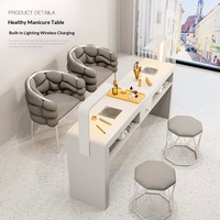 Ensemble table et chaise de manucure multifonctionnel avec rangement – Offre spéciale abordable – Salon de luxe léger à une ou deux places