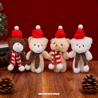 Porte-clés en peluche de 4 pouces, adorable ours en peluche, mascotte, accessoires de sac cadeau, breloques, porte-clés animal en peluche de dessin animé, porte-clés en peluche