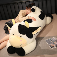 Vendu chaud, jouet en peluche en coton PP de dessin animé, vache, animal en peluche, compagnon pour enfants, poupée en peluche, oreiller