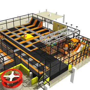 Fabriek Volwassen En Kids Commerciële Parken Indoor Speeltuin Trampoline Park Met Netten