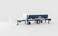 Table de bureau intelligente électrique moderne personnalisée bureau motorisé debout réglable en hauteur avec fonction assis-debout meubles en métal