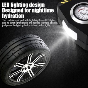 <span class=keywords><strong>Compresseur</strong></span> d'air 12V pour voiture, <span class=keywords><strong>moto</strong></span>, vélo, gonfleur de pneus portable avec lumière LED, gonfleur rapide 150PSI, pompe à air numérique intelligente - Product Image 6
