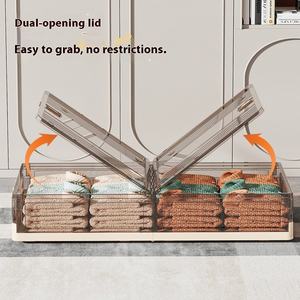 Boîte de rangement sous lit Haogle, nouvelle conception, gain de place, en plastique, pliable, avec couvercle, idéale pour une utilisation sous le lit - Product Image 6