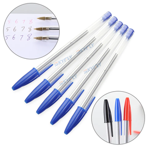 Stylo d'écriture pour étudiants et bureaux Stylo en plastique promotionnel stationnaire scolaire avec logo personnalisé Stylo à bille <span class=keywords><strong>persistant</strong></span> simple et lisse - Product Image 5
