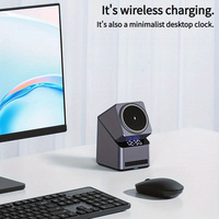 15W Magnetische Snelle Draadloze Oplader 3-in-1 Oplaadstation met Wekker voor Smartphones, Horloges en Oordopjes