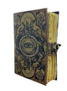 Carnet de notes vintage gothique Grimoire de la Sorcellerie à bords festonnés pour l'écriture, le dessin et le journalisation - Product Image 3