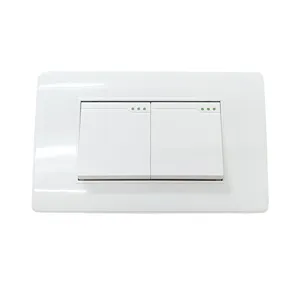 Factory Wholesale US Standard 2 gang 2 way PC Plate Wall Switches Vbqn Wall Electrical Switches Sockets