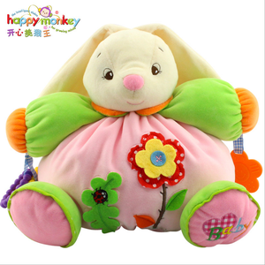 Tatties personnalisé jouet sensoriel pour bébé couverture de sécurité éléphant en peluche PP coton rempli de rubans et hochet - Product Image 3