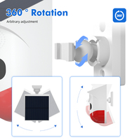 ANGUS Hot Family Villa Garden Farm 120 DB Alarme sonore et lumineuse de sécurité extérieure étanche à charge solaire avec détecteur de mouvement PIR