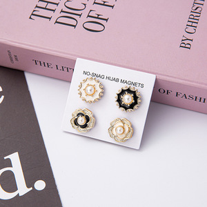 Magnets pour <span class=keywords><strong>hijab</strong></span>, broche ethnique musulmane d'été, boucle magnétique en alliage pour femme, clip décontracté pour foulard en soie et <span class=keywords><strong>hijab</strong></span> - Product Image 3