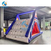 Tianxu TX-wt003 Toboggan Gonflable Flottant en PVC pour Adultes, Tour Triangulaire 5x3x3m, Certifié CE, Équipement de Parc Aquatique pour l'Escalade