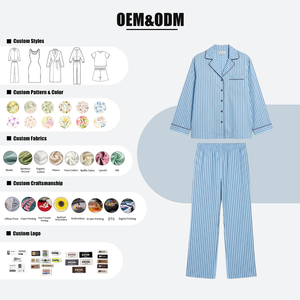 Pijamas de Viscosa Hongbo <span class=keywords><strong>para</strong></span> Mujer, Suaves, a Rayas, Conjunto de <span class=keywords><strong>Dos</strong></span> Piezas, Pijamas Personalizados <span class=keywords><strong>para</strong></span> un Sueño de Lujo, Ropa de Dormir <span class=keywords><strong>para</strong></span> Mujer - Product Image 4