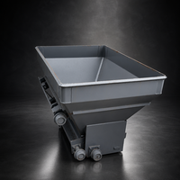 Godet de levage à rouleaux avec rouleaux de guidage et cadre inclinable pour système de chargement de bétonnière