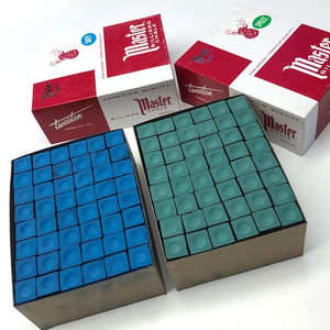 <span class=keywords><strong>Craie</strong></span> de billard bleue Deer Master en poudre de chocolat importée, 144 unités, neutre pour l'huile, pour queue de billard, fabriquée en Chine - Product Image 3