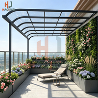 Auvent en aluminium courbé sur mesure, résistant aux UV, anti-vieillissement, résistant au vent, imperméable, pour appartements, passages, ateliers