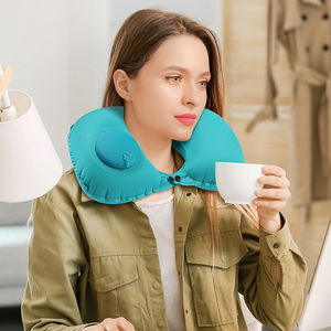 Almohada de Viaje Portátil en Forma de U para Avión, Impermeable y Agradable al Tacto, Personalizable, Venta al por Mayor, Soporte para el Cuello - Product Image 4