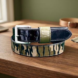 Baseball <b>Belt</b> Reversible Solid Cow Hide <b>Belt</b> with <b>Silver</b> Double Prong <b>Buckle</b> 3D Design Durable Casual Style - Product Image 3