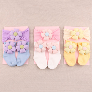 Set de Regalo de Diadema y Calcetines para Bebé de 0 a 1 Año, Decoración con Flores, Diadema y Calcetines para Bebé, Paquete Individual OPP, Regalo para Baby Shower - Product Image 6