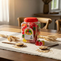 Mini coupes de gelée fruitée 15g, options multicolores, formes bâton/boule/dessin animé, plastique de qualité alimentaire