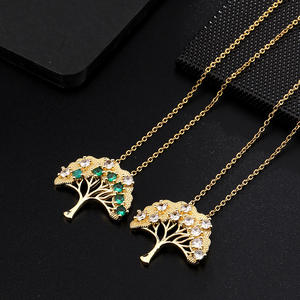 Collar <span class=keywords><strong>El</strong></span> Árbol de la Vida, Estilo Europeo Retro, con Circonitas Brillantes, Cadena Personalizada Vintage, Joyería para Mujer - Product Image 4