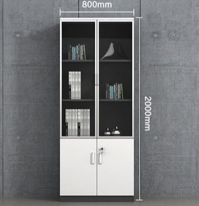 Archivador alto moderno de madera para placa de oficina, librería financiera, casillero de personal con acero, 2 puertas, 4 puertas, 8 puertas - Product Image 5