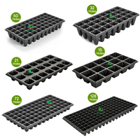 Plateau de semis rectangulaire jetable écologique en PS noir à 50 alvéoles pour la germination des graines