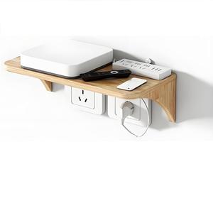 Petites étagères flottantes en <span class=keywords><strong>bois</strong></span> naturel avec <span class=keywords><strong>support</strong></span> <span class=keywords><strong>invisible</strong></span> pour rangement au-dessus des toilettes, organisateurs d'étagères pour routeurs, supports de rangement pour vaisselle - Product Image 1