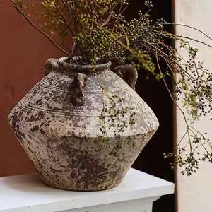 Mango que incluye <span class=keywords><strong>comprar</strong></span> jarrón Wabi SABI, jarrón de cerámica gris retro, maceta de cerámica - Product Image 5