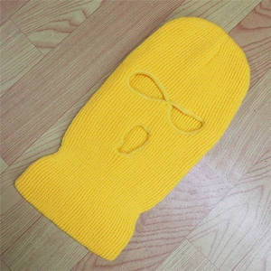 Pasamontañas Unisex con Logotipo Bordado, Diseño Personalizado, Pasamontañas de Punto con <span class=keywords><strong>3</strong></span> Orificios, Gorro de Punto Completo - Product Image 2