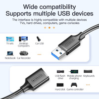 Mindpure USB3.0 Cable de extensión Nylon macho hembra Cable extensor de transferencia de datos para portátiles discos duros Xbox PS4 3M opciones